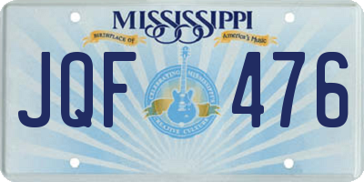 MS license plate JQF476