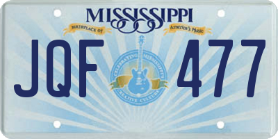 MS license plate JQF477