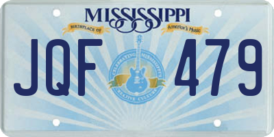 MS license plate JQF479
