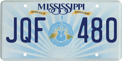 MS license plate JQF480