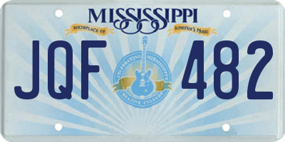 MS license plate JQF482
