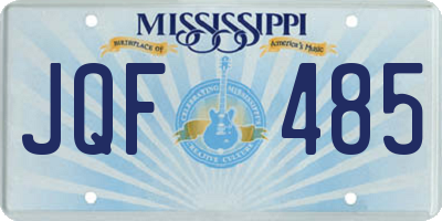 MS license plate JQF485