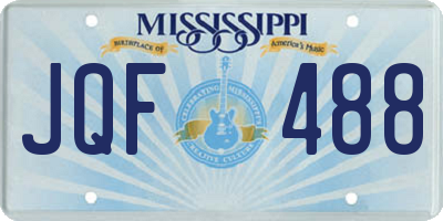 MS license plate JQF488