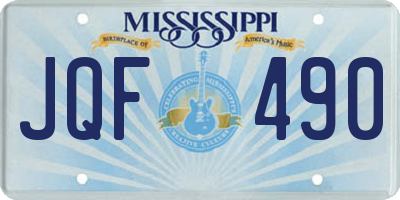 MS license plate JQF490