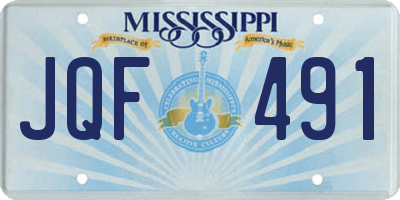 MS license plate JQF491