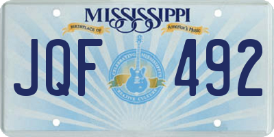 MS license plate JQF492