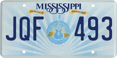MS license plate JQF493