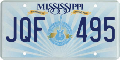 MS license plate JQF495