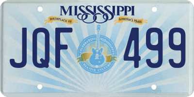 MS license plate JQF499