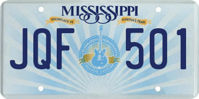 MS license plate JQF501
