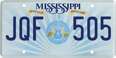MS license plate JQF505