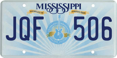 MS license plate JQF506