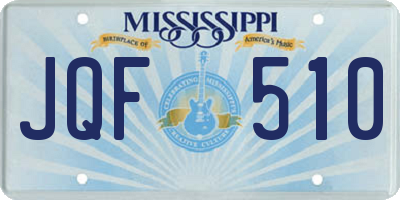 MS license plate JQF510