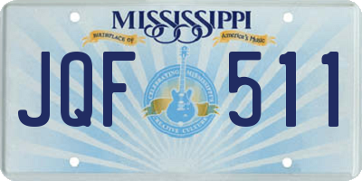 MS license plate JQF511