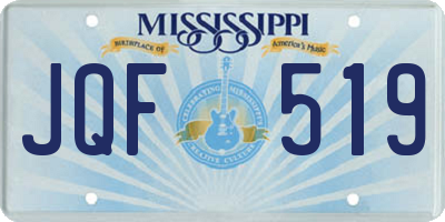 MS license plate JQF519