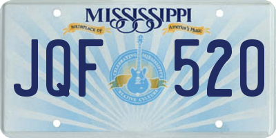 MS license plate JQF520