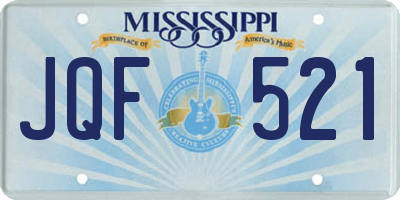 MS license plate JQF521
