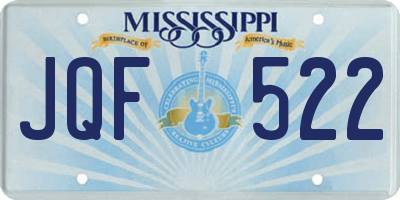 MS license plate JQF522
