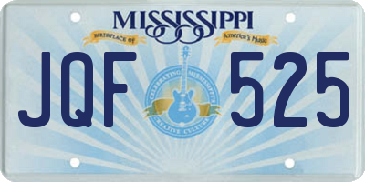 MS license plate JQF525