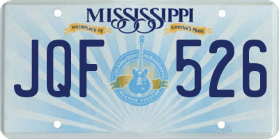 MS license plate JQF526