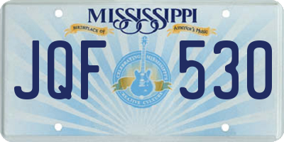 MS license plate JQF530