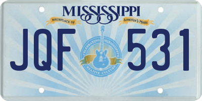 MS license plate JQF531