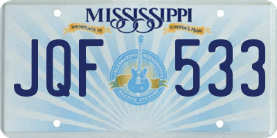 MS license plate JQF533