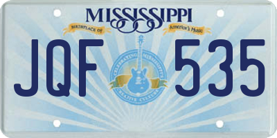 MS license plate JQF535