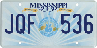 MS license plate JQF536