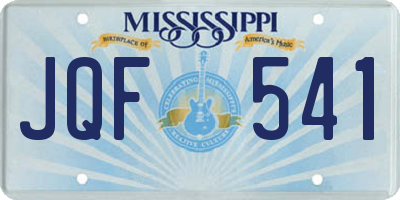 MS license plate JQF541
