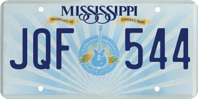 MS license plate JQF544
