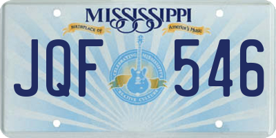 MS license plate JQF546