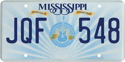 MS license plate JQF548