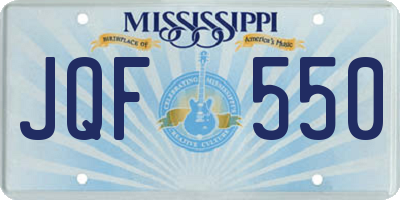 MS license plate JQF550