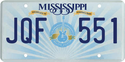 MS license plate JQF551