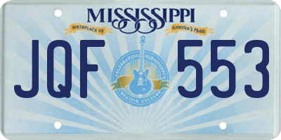 MS license plate JQF553