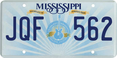 MS license plate JQF562