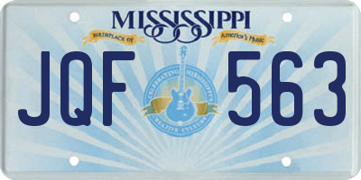 MS license plate JQF563