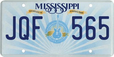 MS license plate JQF565