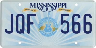 MS license plate JQF566