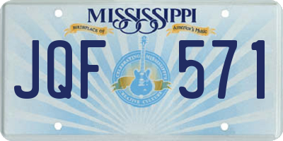 MS license plate JQF571