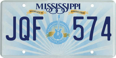 MS license plate JQF574