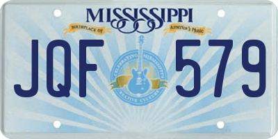 MS license plate JQF579