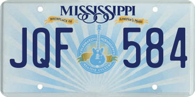 MS license plate JQF584