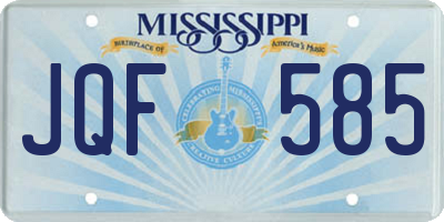 MS license plate JQF585
