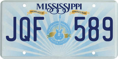 MS license plate JQF589