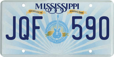 MS license plate JQF590