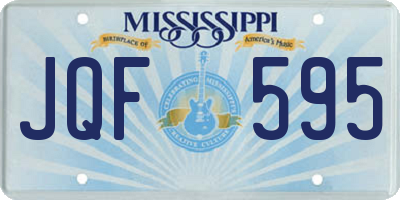 MS license plate JQF595