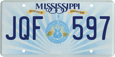MS license plate JQF597