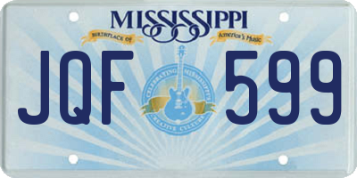 MS license plate JQF599